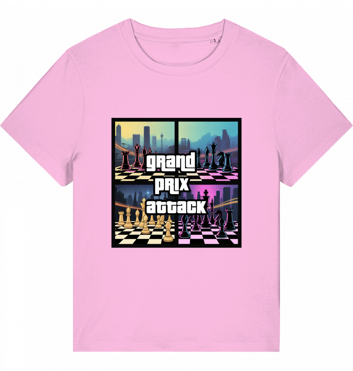 Schach Damen T-Shirt Grand Prix Attack Chess Bio-Baumwolle Fairtrade