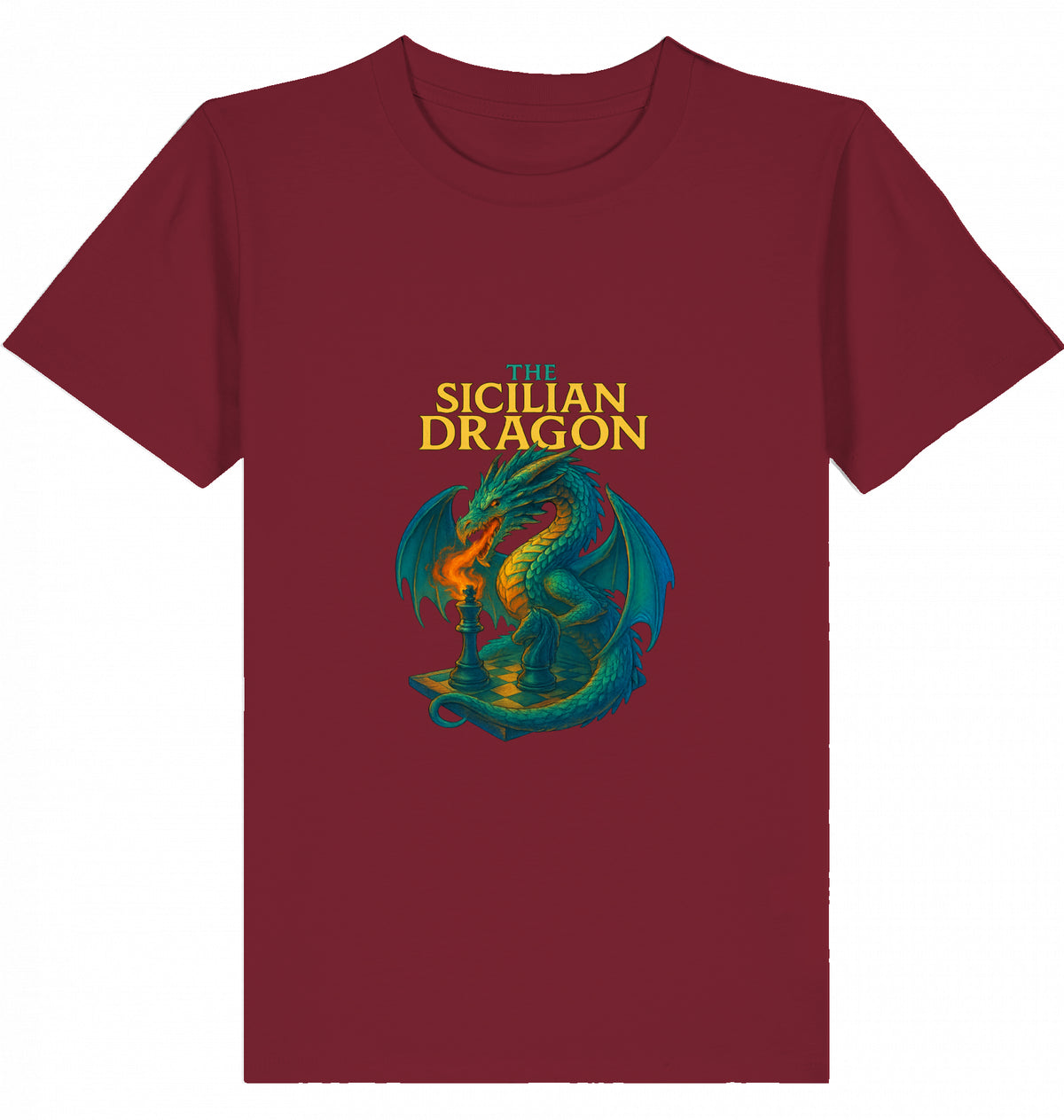 Kids  Kinder Schach T-Shirt Sicilian Dragon