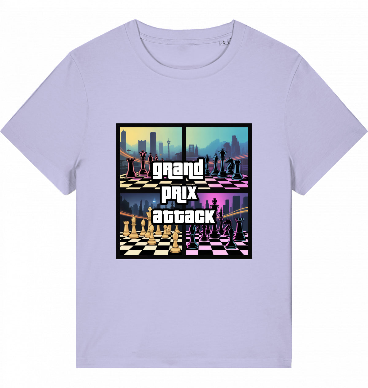 Schach Damen T-Shirt Grand Prix Attack Chess Bio-Baumwolle Fairtrade