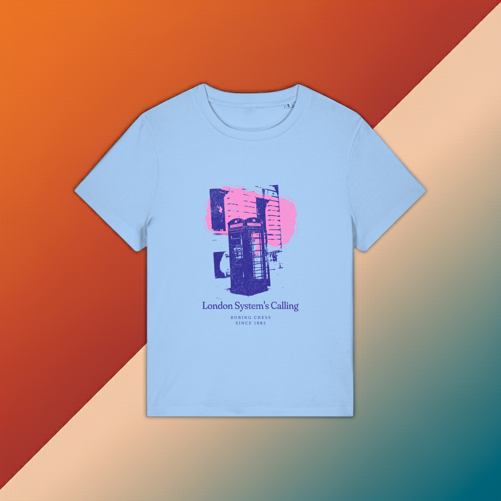 Ladies Chess Opening T-Shirt London System Fairtrade Chess 