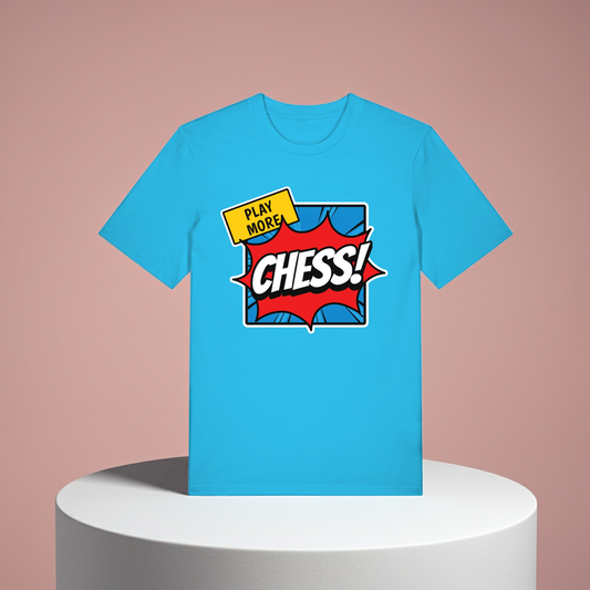 T-Shirt Schach Play More Chess Fairtrade